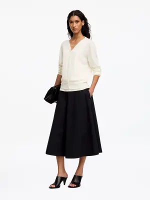 Gilet en laine mérinos - Blanc cassé — photo 2