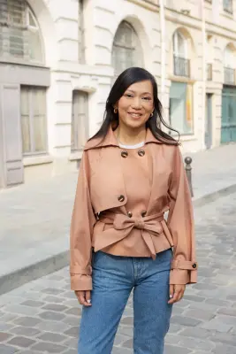 Trench Patricia - vieux rose — photo 4