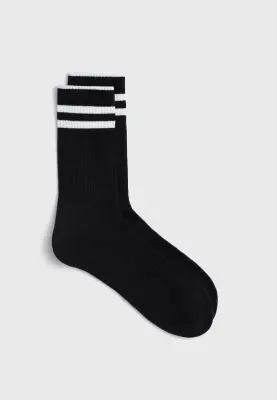 Les chaussettes côtelées - Noir