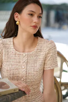 Dina Wool Tweed Mini Dress — photo 2