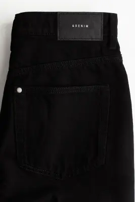 Short High Knee en denim - Noir — photo 2