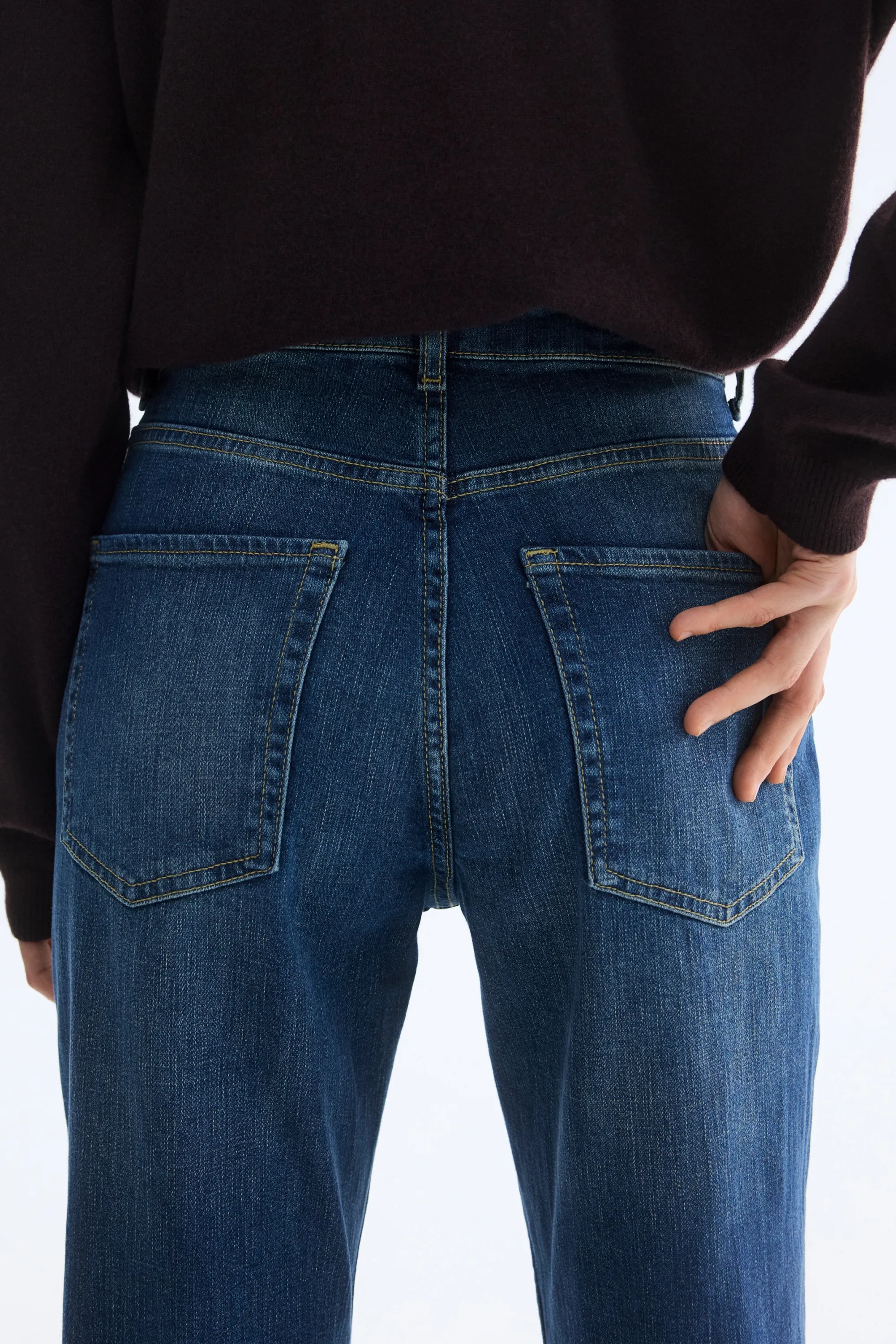 Bootcut High Jeans - Bleu denim foncé