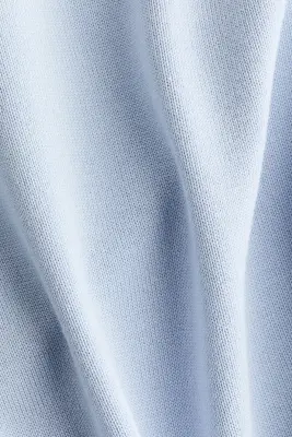 Top à effet drapé en maille fine - Bleu clair — photo 4