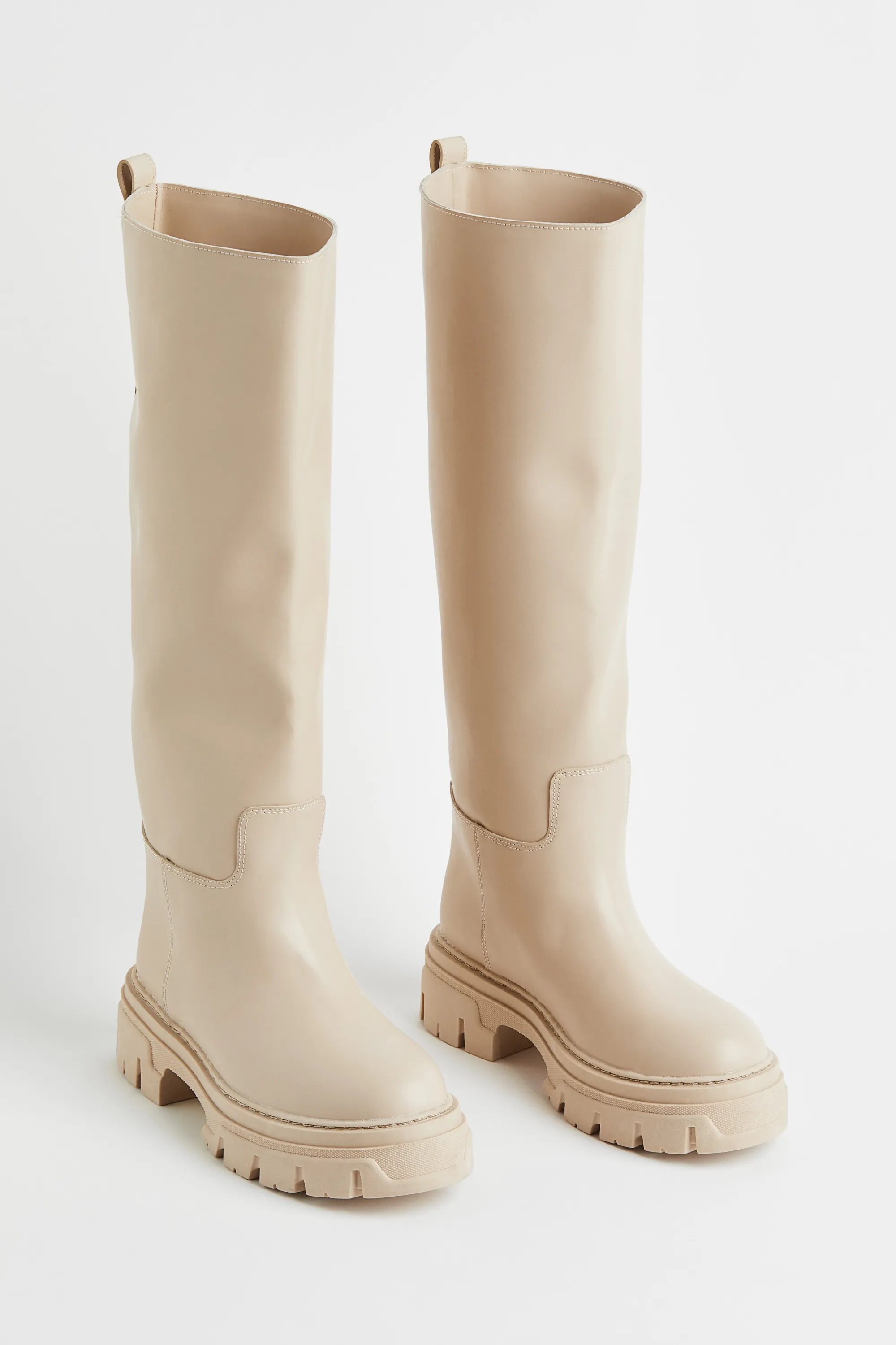 Bottes de hauteur genou - Beige clair