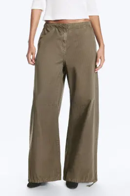 Pantalon baggy déchiré taille basse - Vert poudré — photo 1