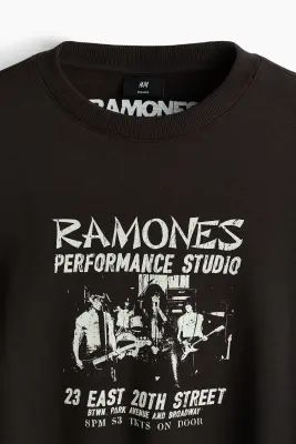 Sweat Loose Fit - Marron foncé/Ramones — photo 4