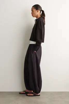 CARDIGAN EN LAINE MÉRINOS - BRUN — photo 2