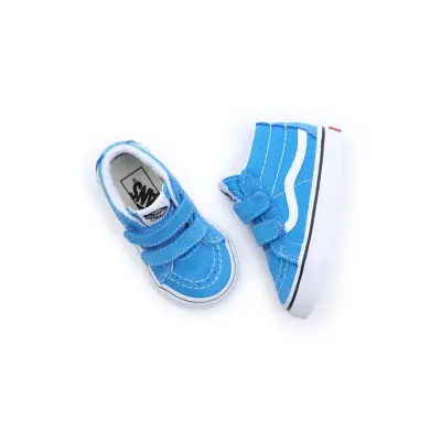 chaussures skateboard enfant vans sk8mid reissue TD-blue — photo 2