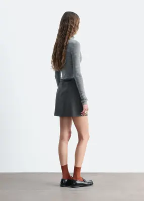 Wool Turtleneck Top - Gris — photo 4