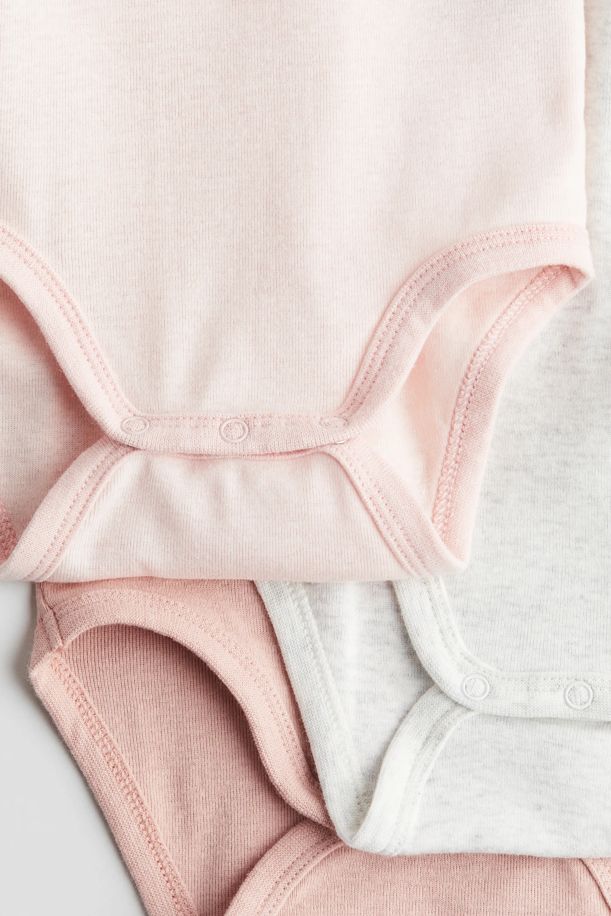 Lot de 5 bodies - Rose clair/blanc
