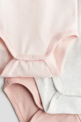 Lot de 5 bodies - Rose clair/blanc — photo 1
