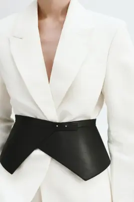 Blazer en lin mélangé - Blanc — photo 3