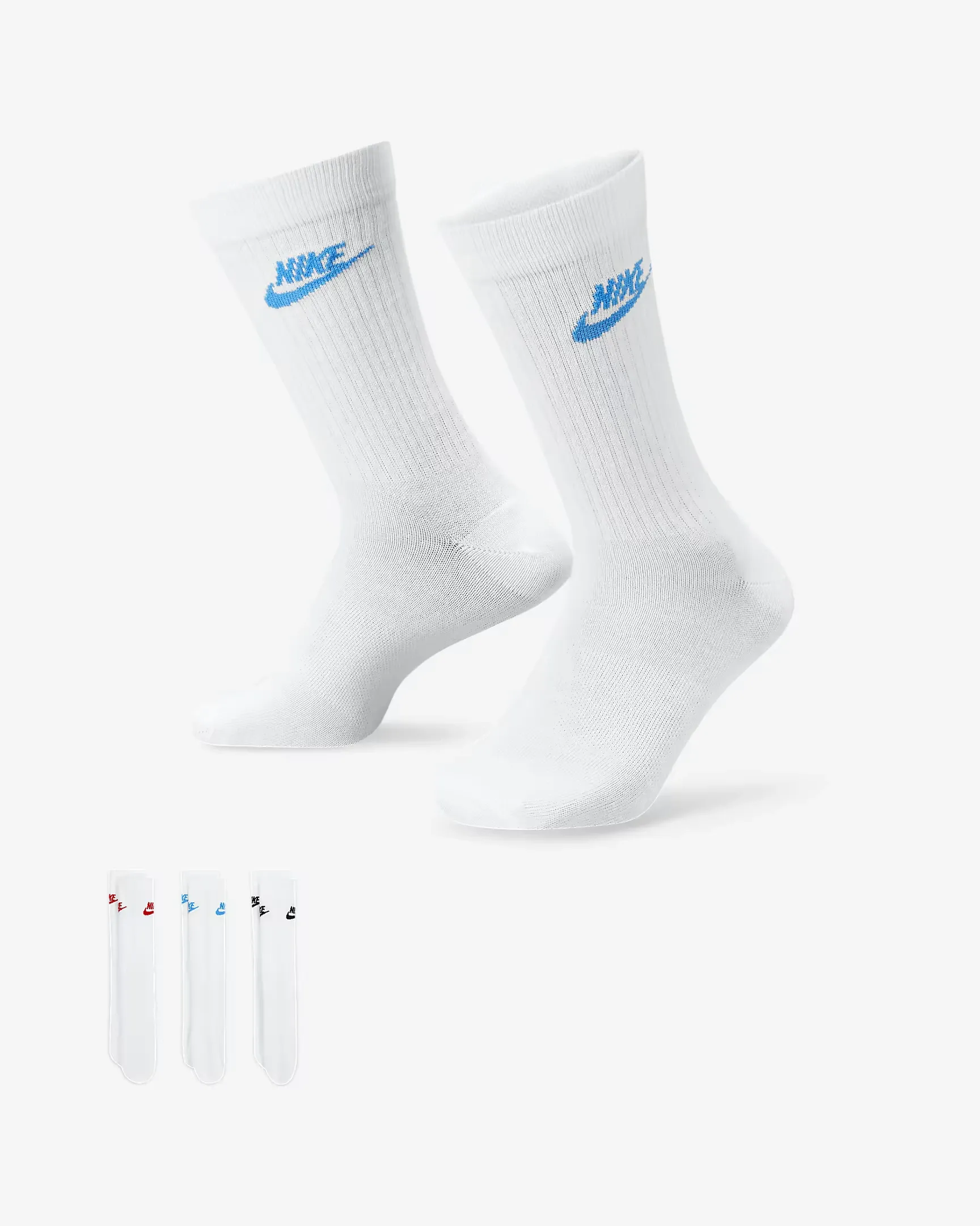 Chaussettes Nike essentials tri-pack – White