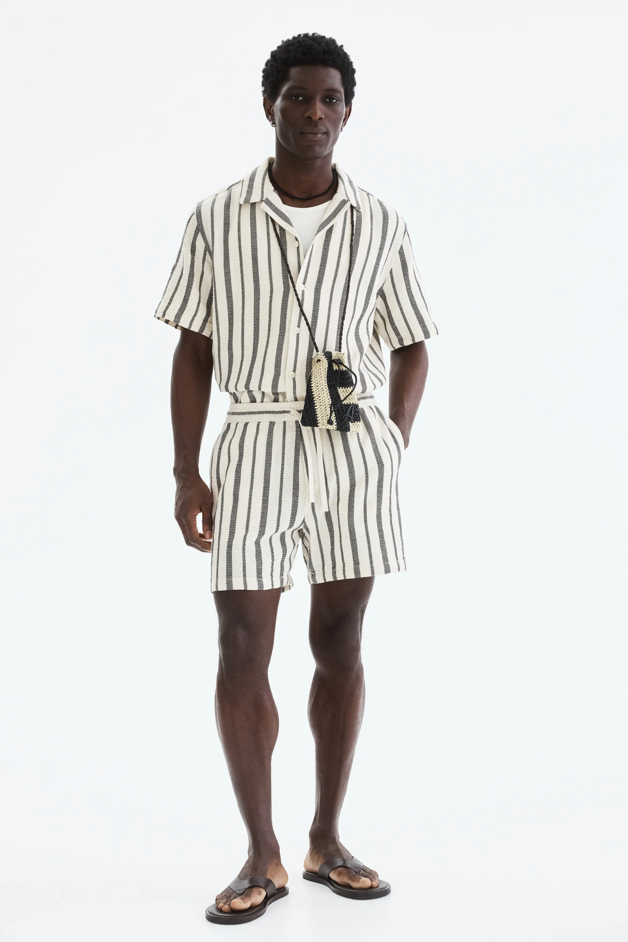 Chemise Regular Fit - Noir/rayé