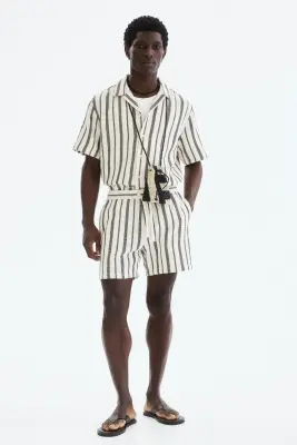 Chemise Regular Fit - Noir/rayé — photo 1