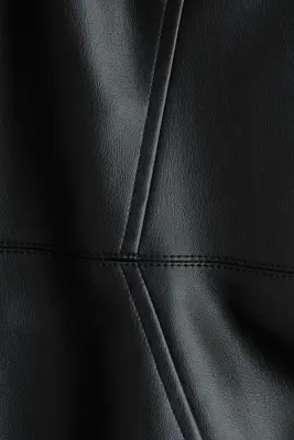 Top bandeau en tissu enduit - Noir — photo 4