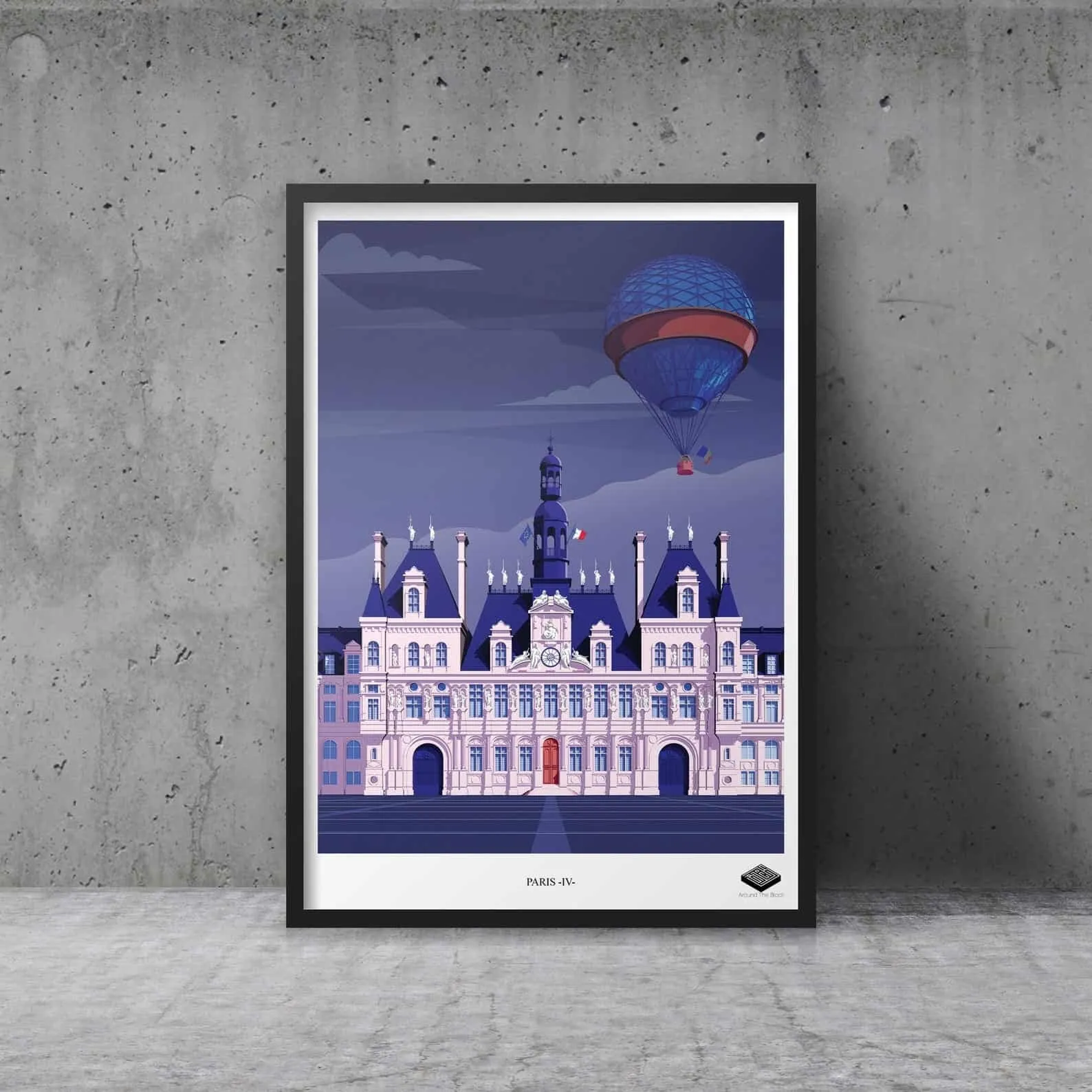 Affiche A3 - Paris IV - Hôtel de Ville – Around The Block