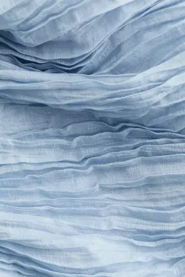 Robe sans manches froissée - Bleu ancien clair — photo 4