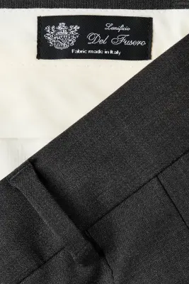 Pantalon chic Loose Fit en laine mélangée - Gris foncé — photo 5