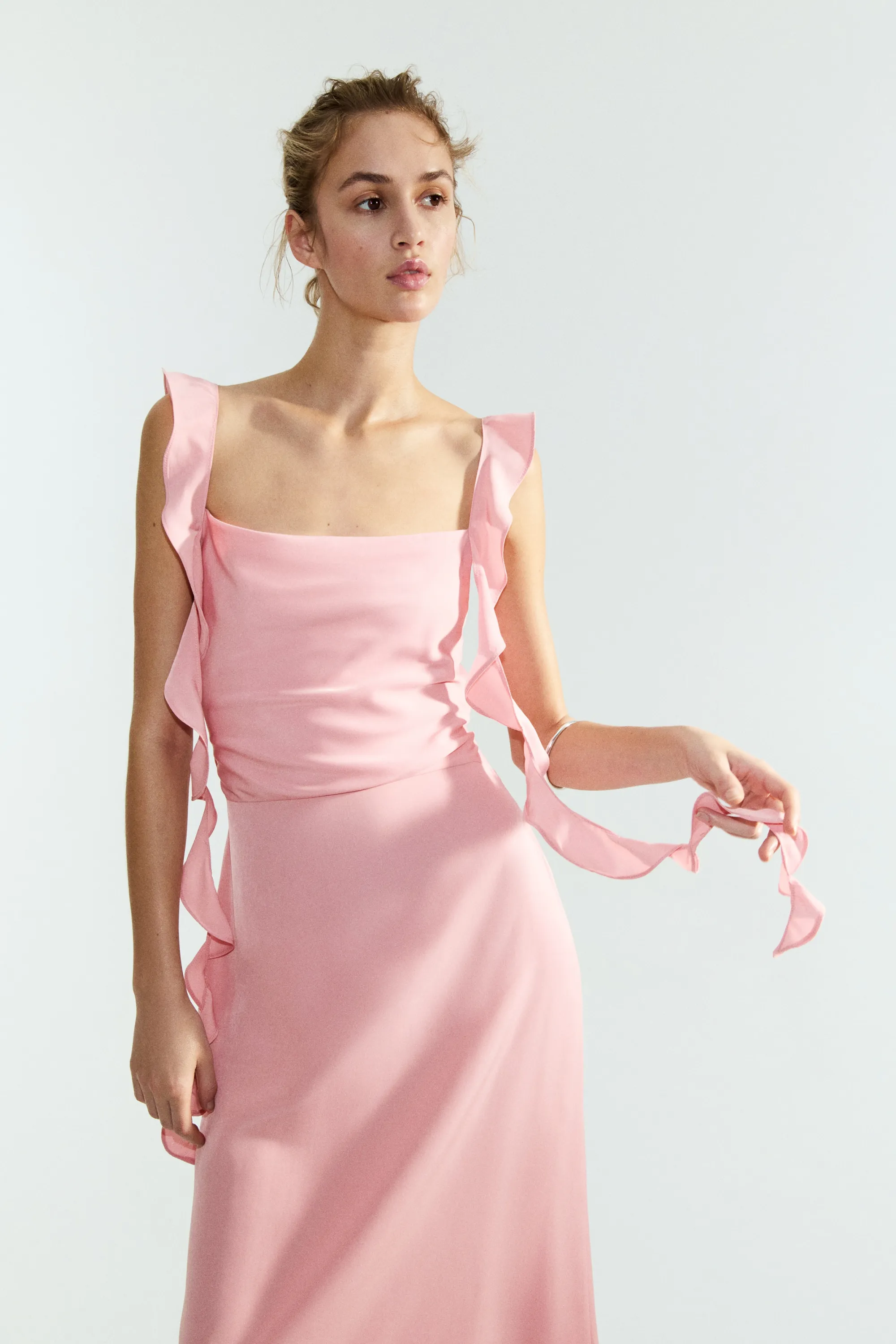 Robe à panneau drapé - Rose