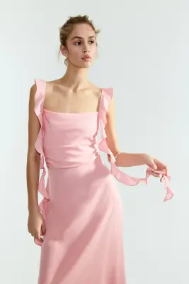 Robe à panneau drapé - Rose — photo 1