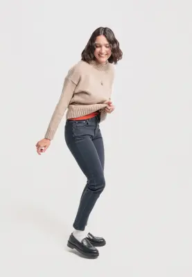 Le pull col montant - Beige — photo 3