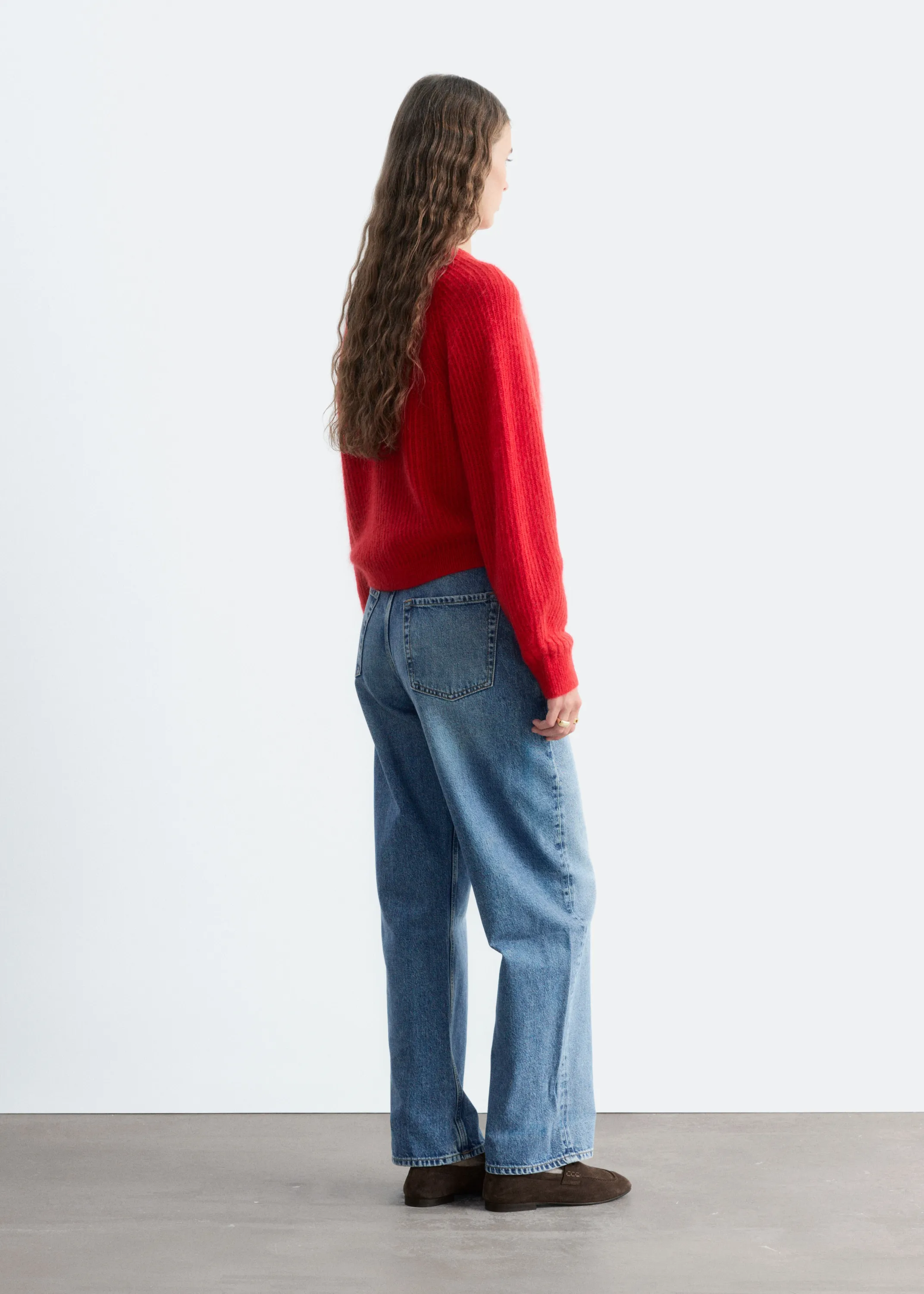 Mohair-Blend Cardigan - Rouge