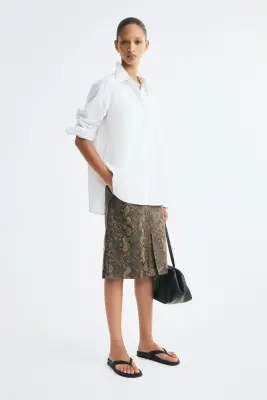 Chemise en popeline de coton - Blanc — photo 2
