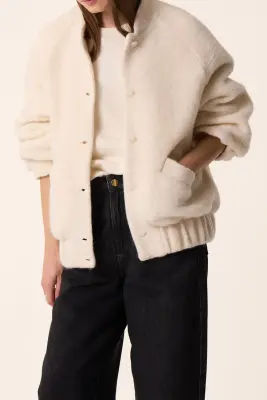 Veste maille Hildou Creme — photo 4
