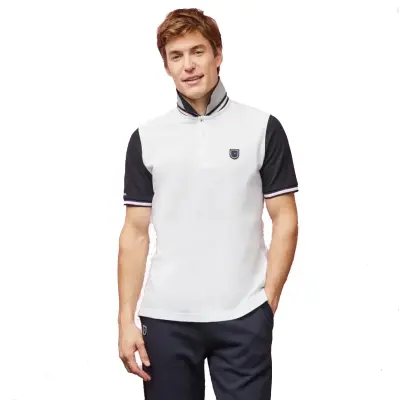 EDEN PARK POLO Blanc col marine — photo 2