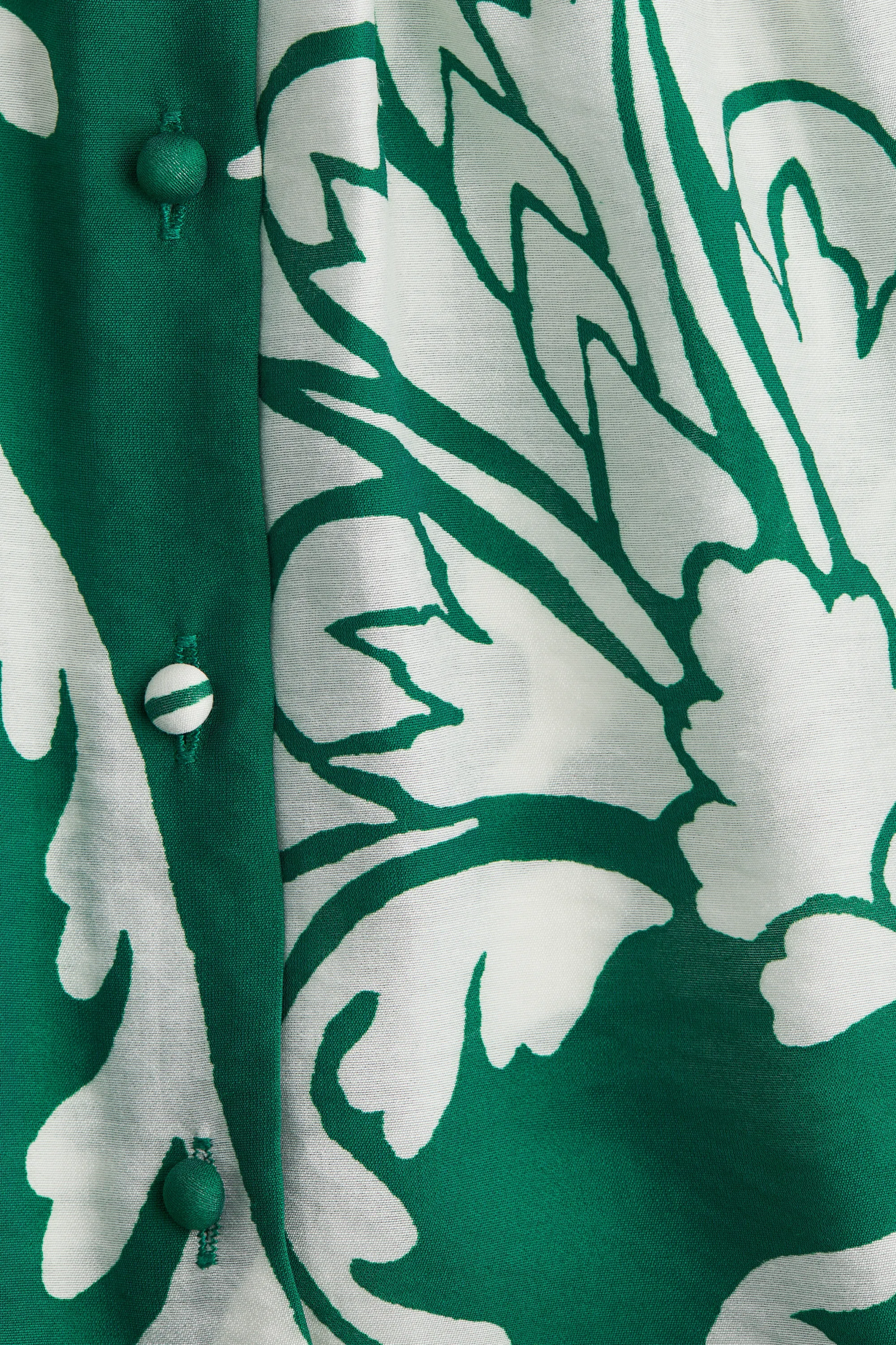 Robe tunique à boutons - Vert/motif