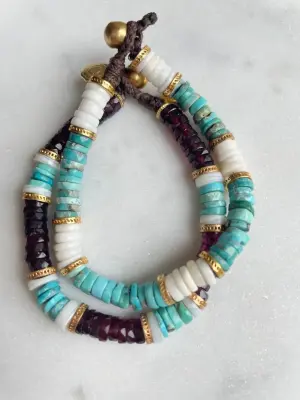 BOHEMIAN RHAPSODIE PARIS Bracelet Bettina Opale et Turquoise — photo 2