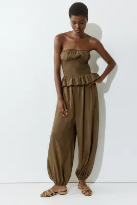 Sandales en paille tressée - Beige — photo 1