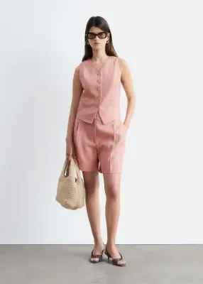 Gilet en lin - Rose — photo 2