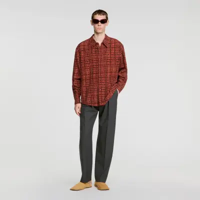 Chemise à flocage velours