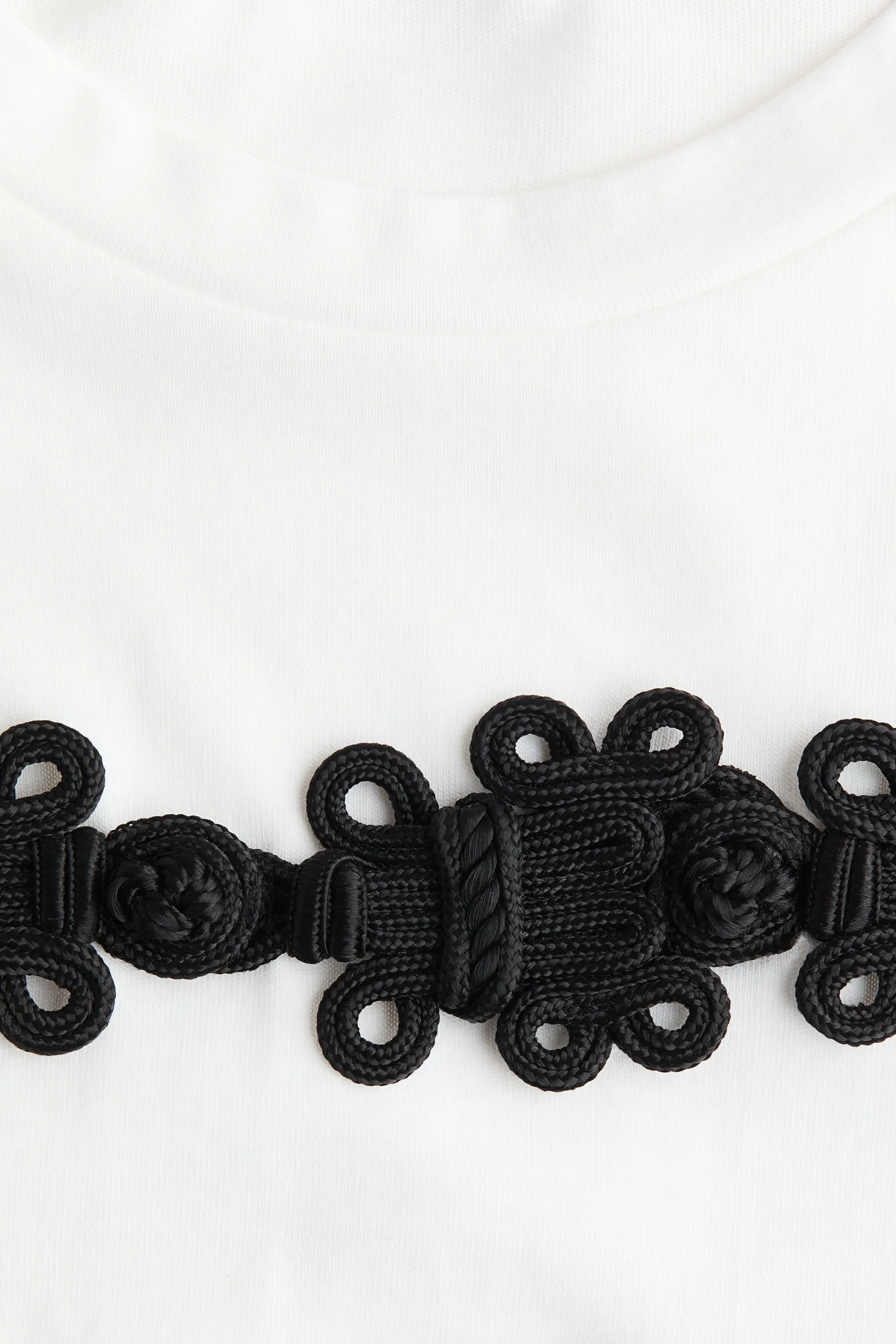T-shirt avec appliqués cordon - Blanc