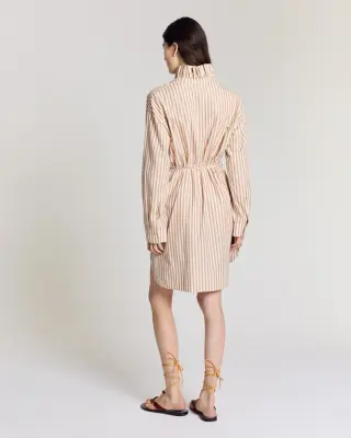 Robe Lior rayures orange, bleu et écru — photo 4