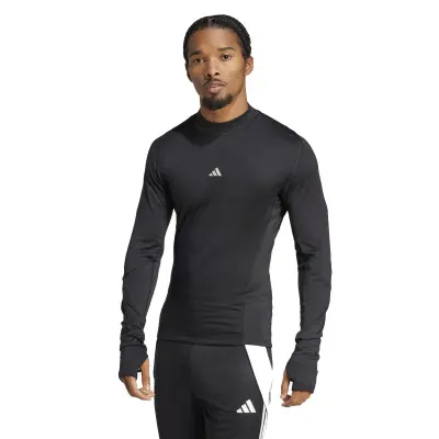 ADIDAS TEE SHIRT THERMIQUE MANCHES LONGUES GRANDE LONGUEUR Noir — photo 3