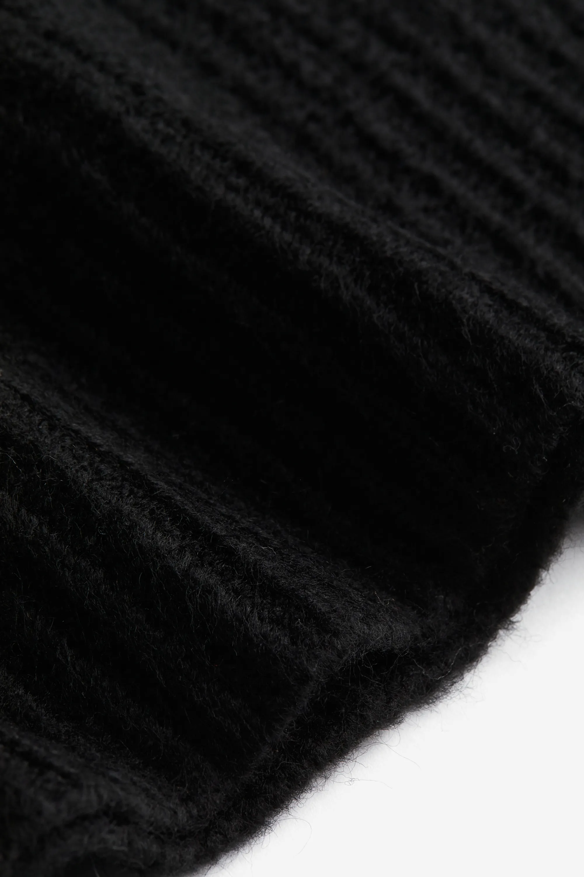Robe en maille côtelée - Noir