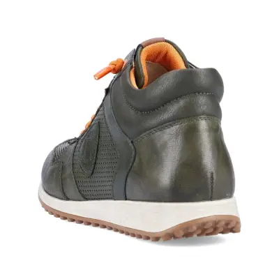 Baskets Remonte D3170-54 Vertes - Cuir Lacets Élastiques Zip Grande Pointure Femme — photo 3