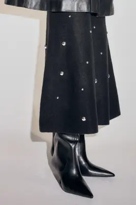 Jupe cloutée - Noir — photo 2