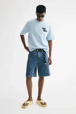 T-shirt imprimé Relaxed Fit - Bleu clair/1992 — photo 2