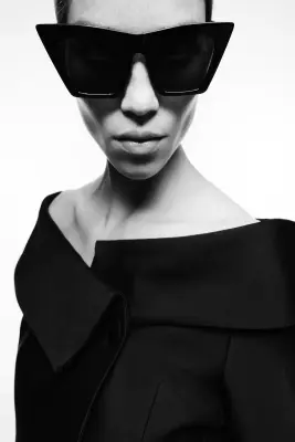 Robe blazer à fermeture croisée - Noir — photo 3