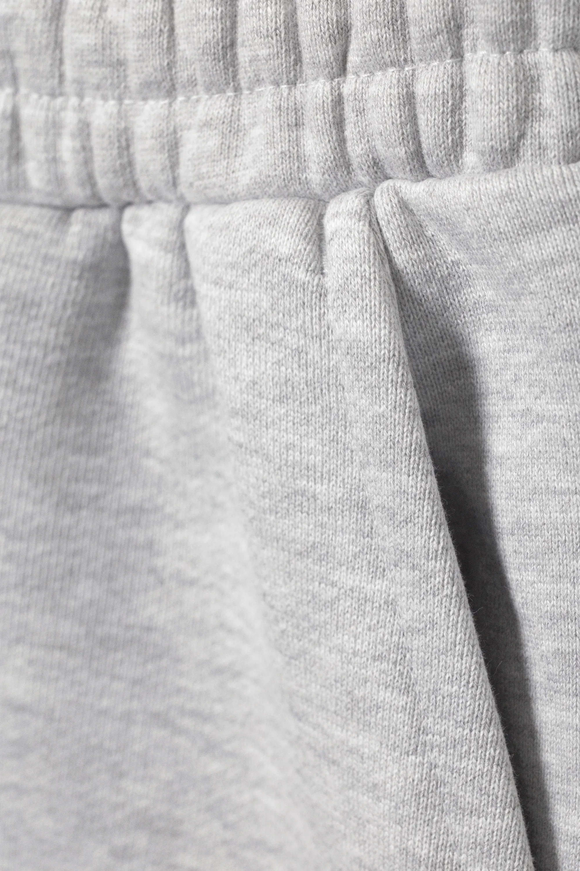 Short décontracté en coton éponge - Gris cendré clair