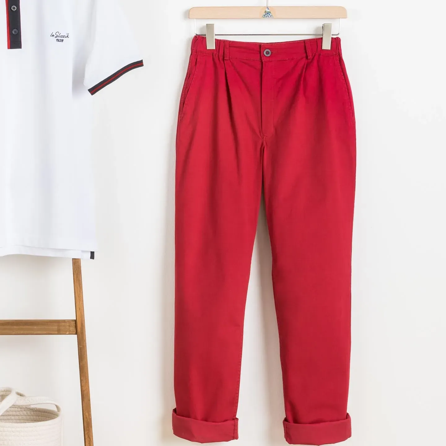 Pornichet, Le vrai pantalon du marin breton en coton bio - Toile Kermes