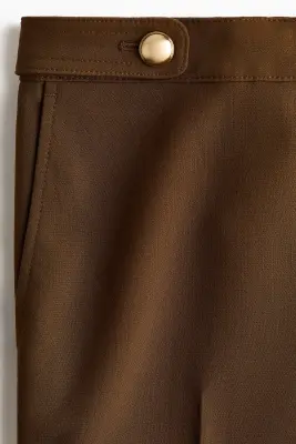 Pantalon chic évasé - Marron foncé — photo 4