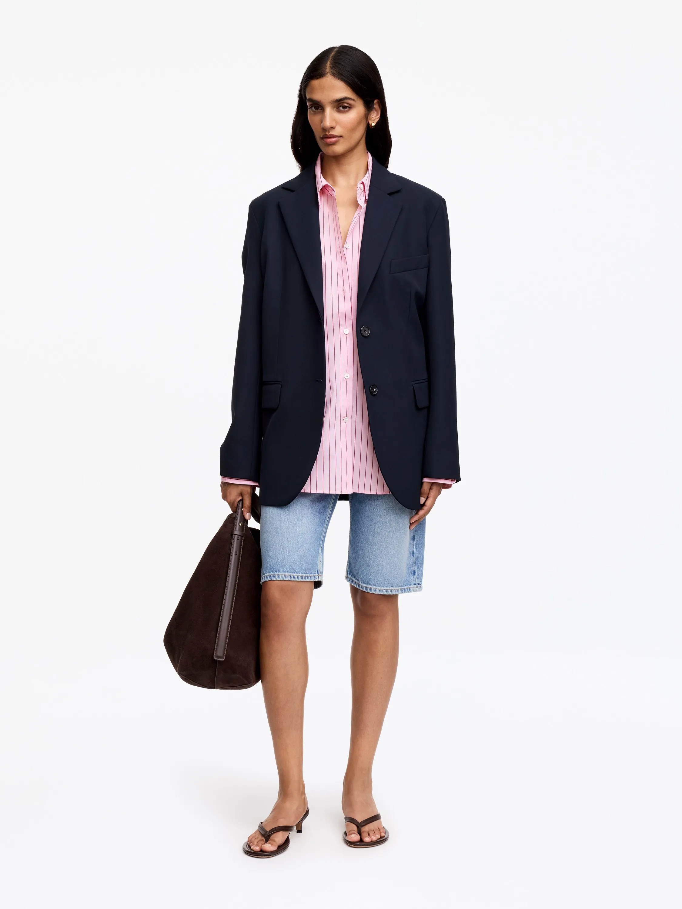 Chemise décontractée en popeline - Rose