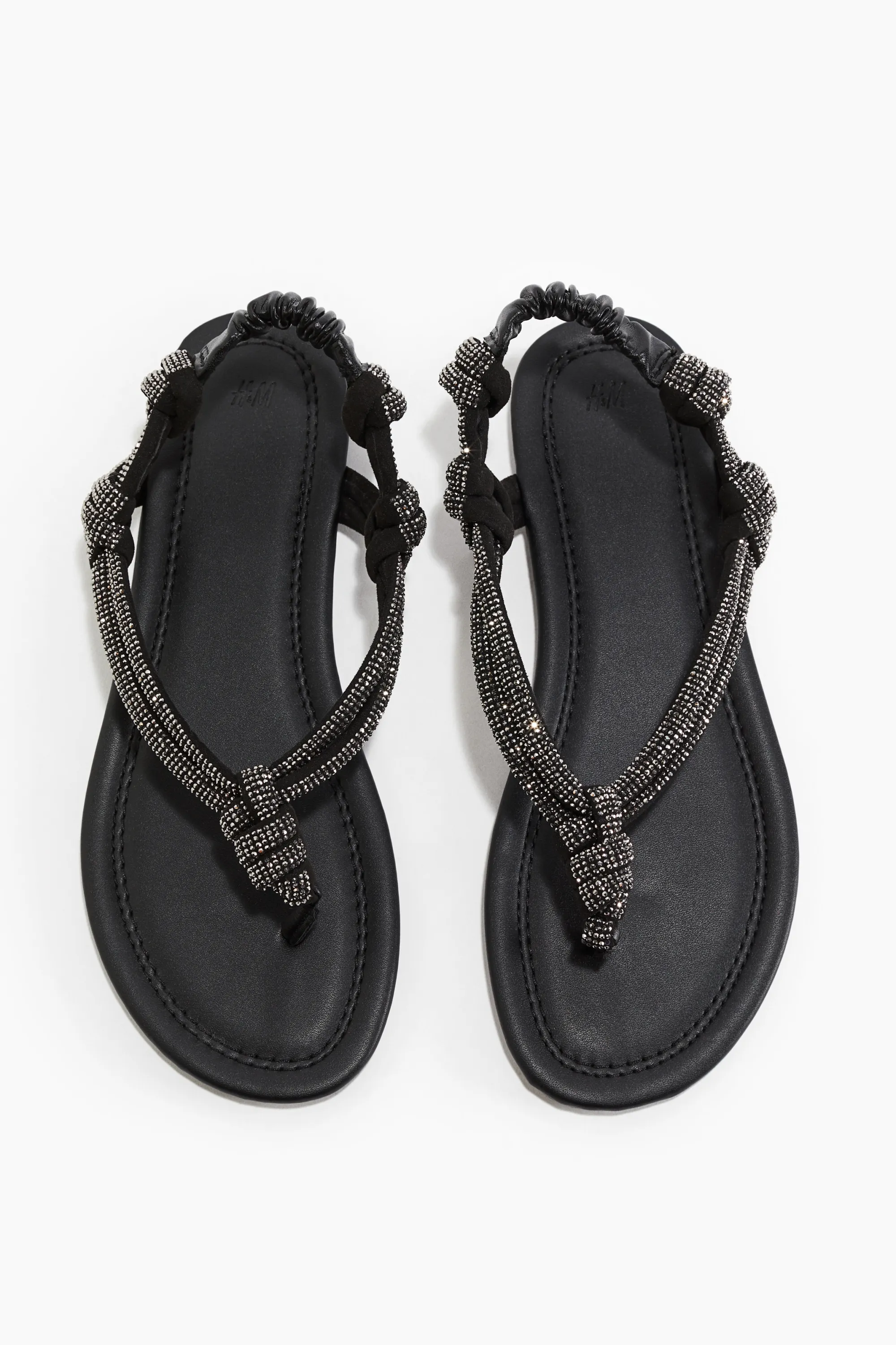 Sandales à strass - Noir