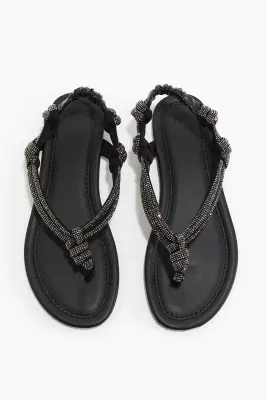 Sandales à strass - Noir — photo 1
