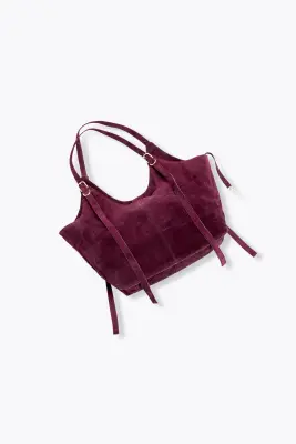 Grand sac en cuir suédé Femme — photo 4